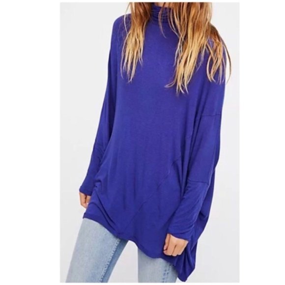 Free People Sweaters - Free People Ocean Blue Lounge Tunic Sweater XS